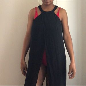 Black Top/swim coverup